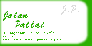 jolan pallai business card